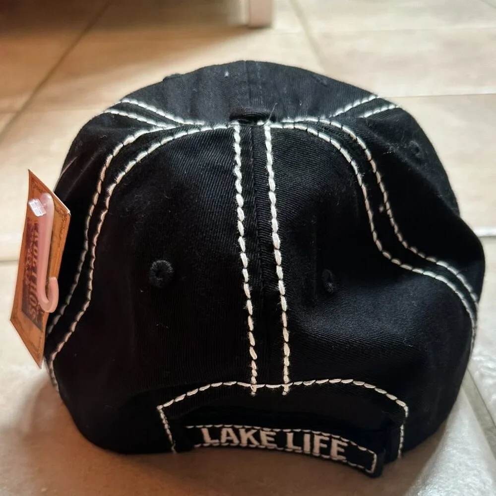 NWT KBETHOS Black Lake Life Womens Adjustable Baseball Cap